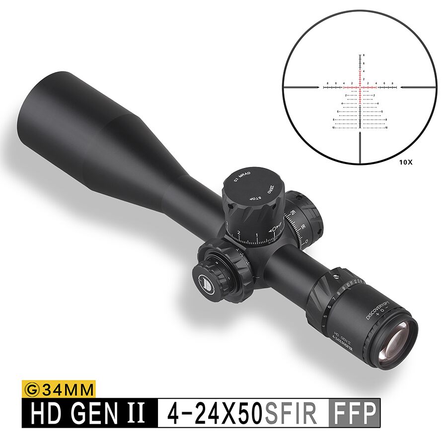 DISCOVERY HD GEN II 4-24X50SFIR FFP 1/10MIL Oldalparallaxos céltávcső